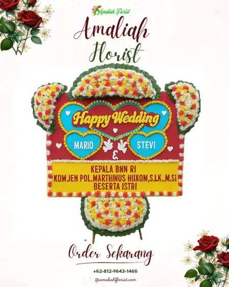 Papan Bunga Pernikahan Babat Jerawat